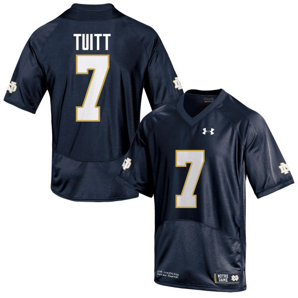 Men #7 Stephon Tuitt Notre Dame Fighting Irish College Football Jerseys-Navy Blue